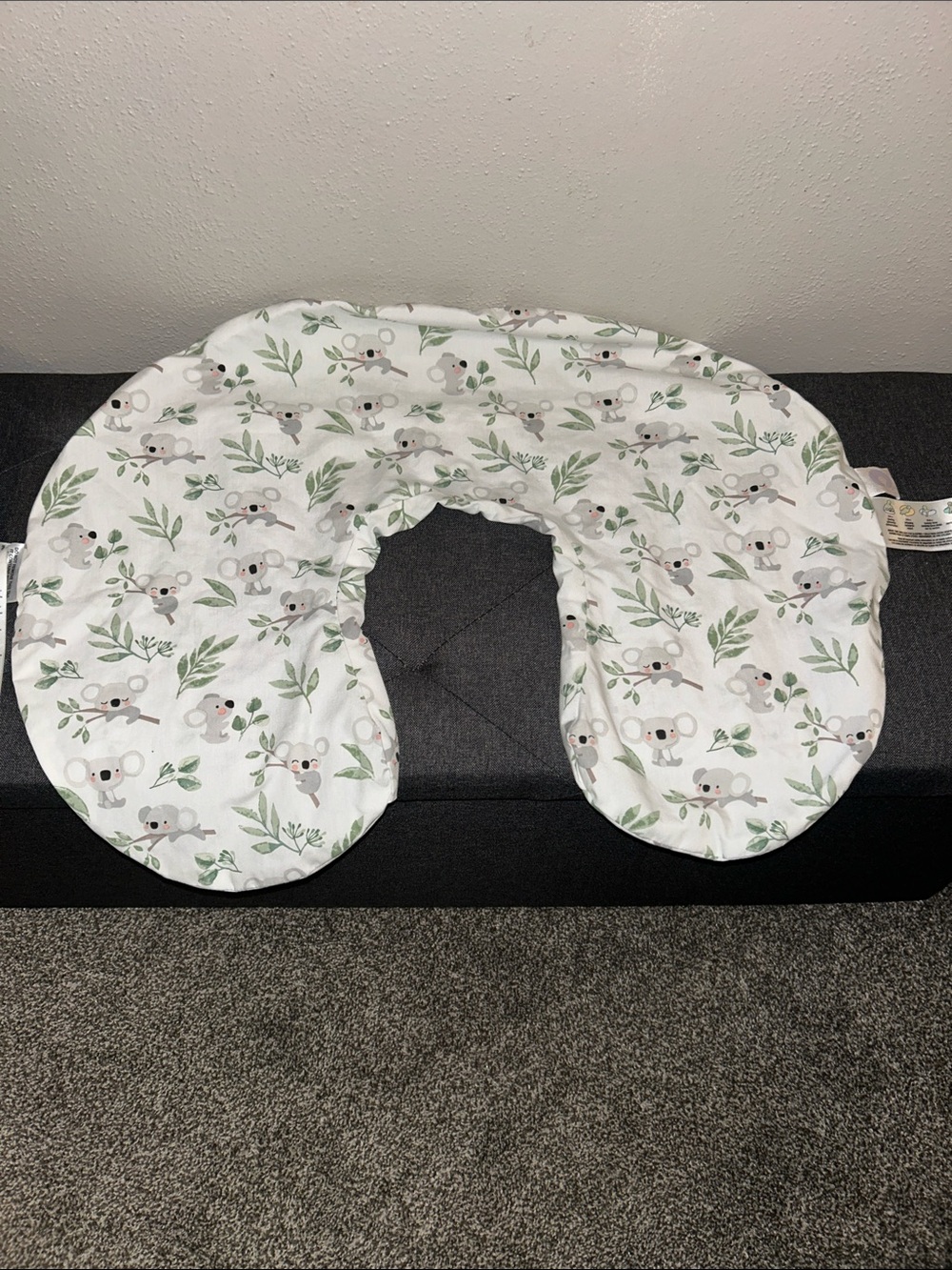 Boppy Nursing Pillow Cover with Koala Print - White and Green